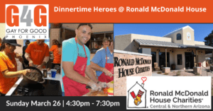 Ronald McDonald House in Mesa, Volunteers cooking dinner