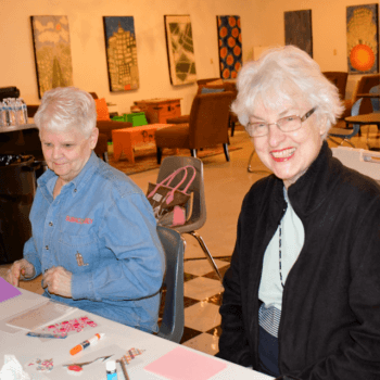 FUMC Making Easter Cards